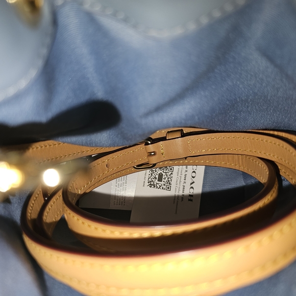 Coach Madison Sabrina Yellow Leather Shoulder Handbag Style 12937 - Picture 5 of 5